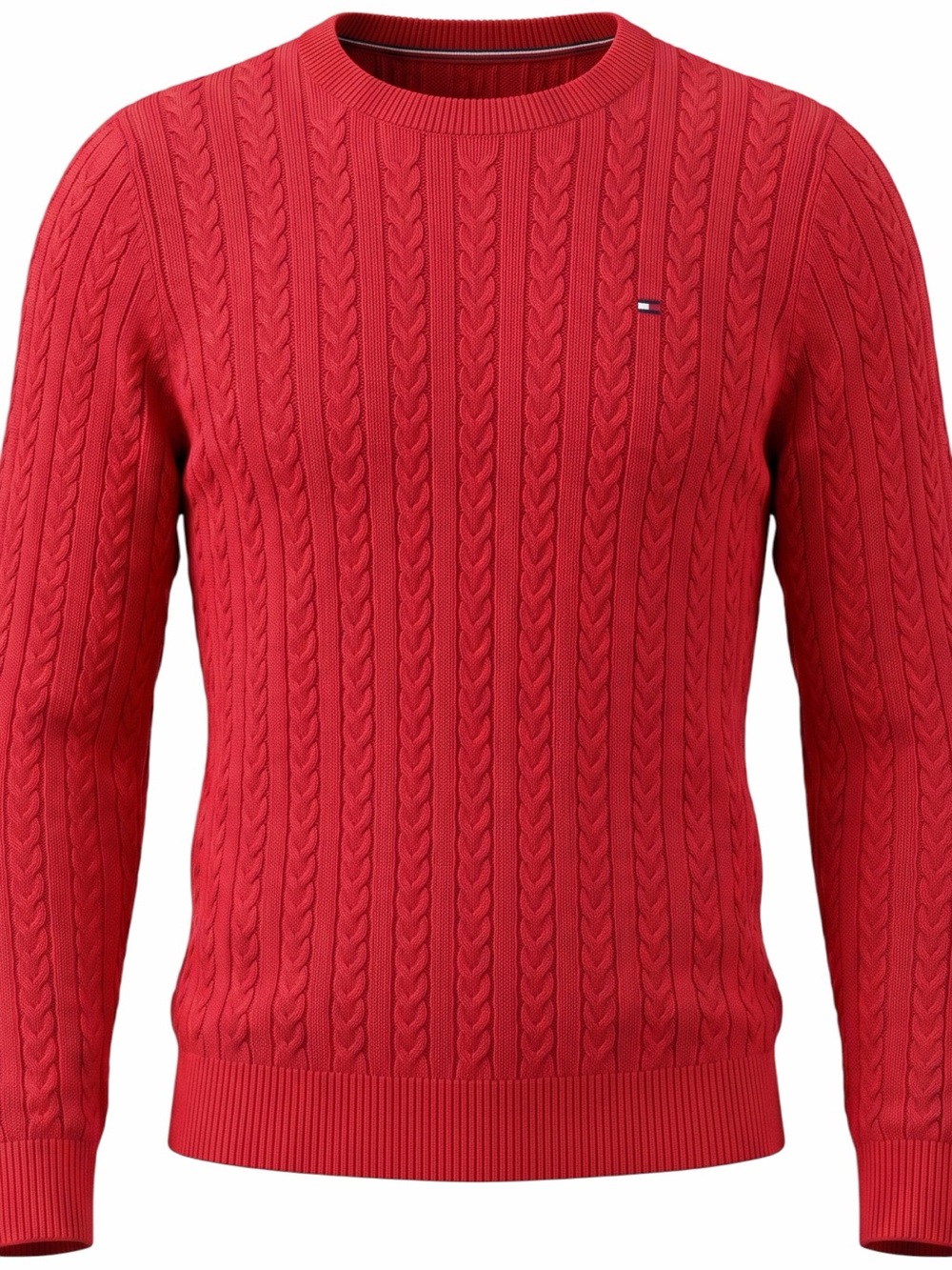 Red Cable Knit Sweater